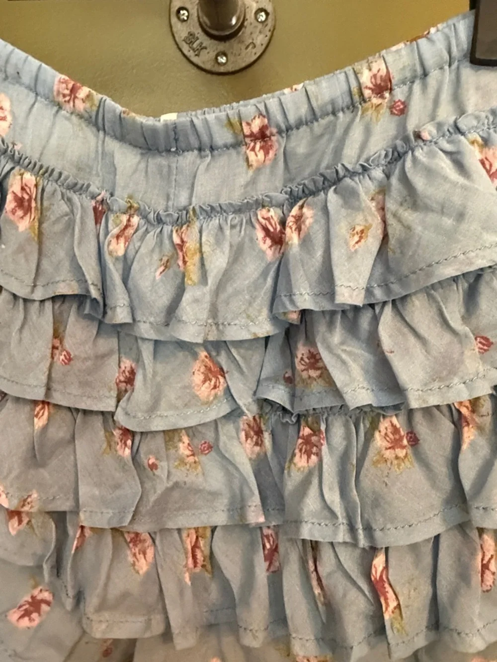 Blue Floral Ruffle bloomers